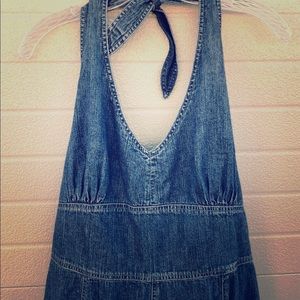 Jones of New York Denim halter dress
